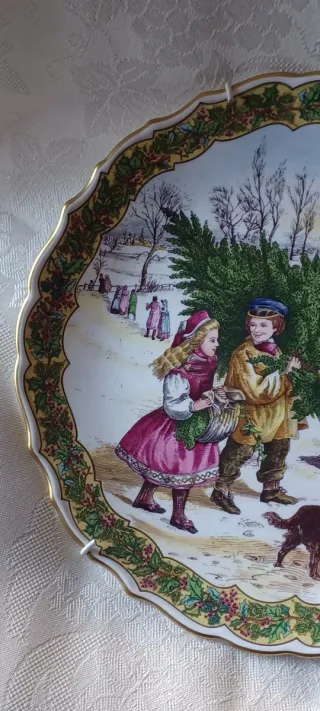 Piatto Natale Porcellana Fine