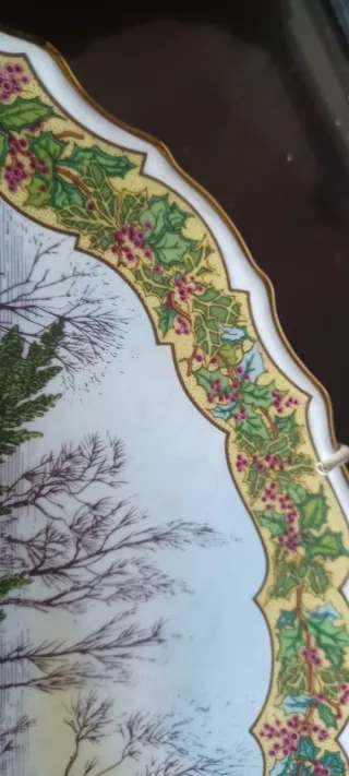 Piatto Natale Porcellana Fine