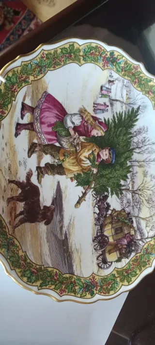 Piatto Natale Porcellana Fine