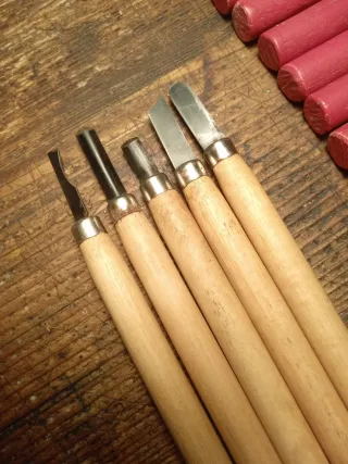 Set 17 attrezzi intaglio legno vintage tools
