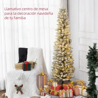 Árbol de Navidad estrecho con luces