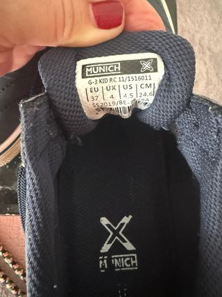 Zapatillas Chico Munich Casual Azul/Rojo Talla 37