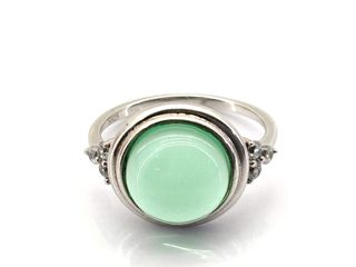 sortija plata 925mm con piedra con circonita t. 16 (17,84 mm)