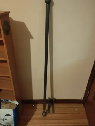 Barra Cortina Extensible gris Metal. 110 -220 cm