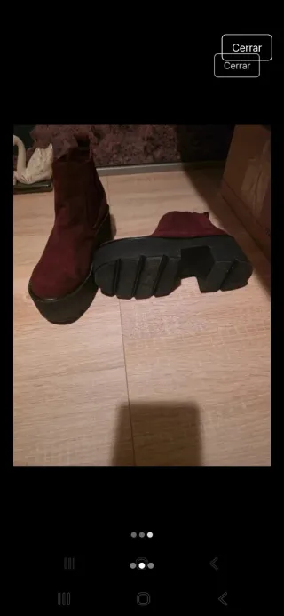 Botines Burdeos con Plataforma