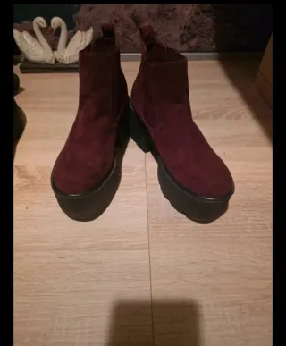 Botines Burdeos con Plataforma