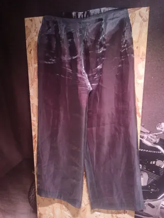 Pantalón plateado fiesta ancho