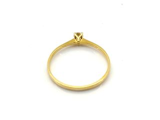 sortija oro 18k con piedra con diamante
