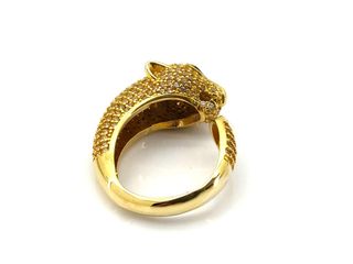 anillo oro 18k con piedra con circonita,esmeralda t. 12 (16,56 mm)