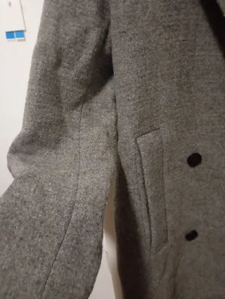 Abrigo paño gris Zara