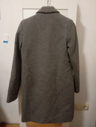 Abrigo paño gris Zara