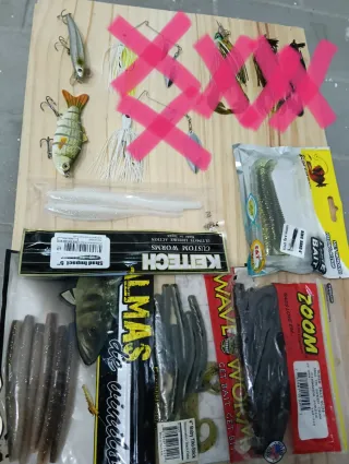 Vinilos black bass,zoom , Wave worm keitech