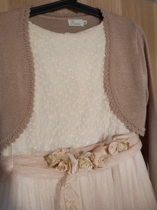 Vestido Comunión Rosa Palo