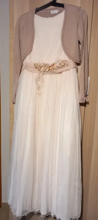 Vestido Comunión Rosa Palo