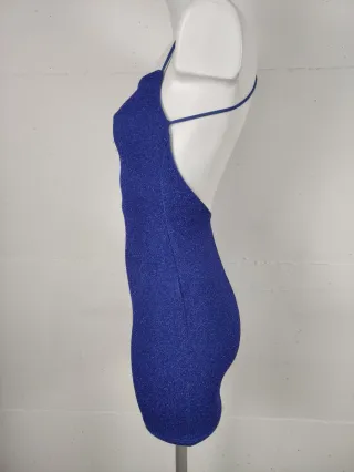 Mini abito blu glitterato
