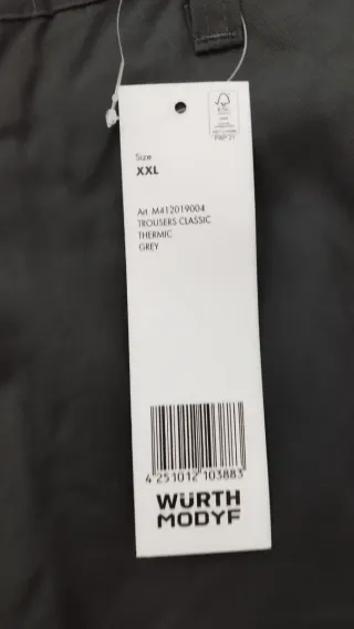 Pantaloni Würth Domyf Lavoro Grigio