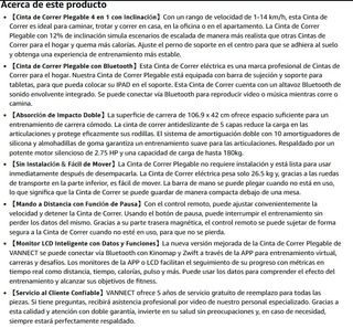 Cinta de Correr Plegable 1-14 Km/h