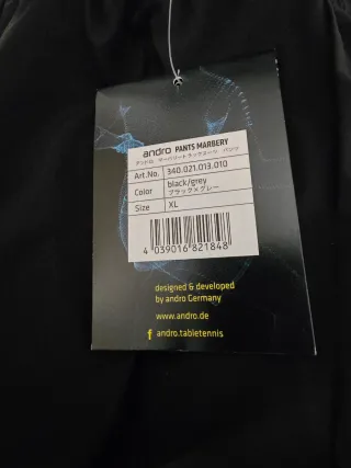 Pantalón Andro MARBERYS negro XL