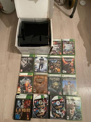 Xbox 360 Slim + 15 Juegos