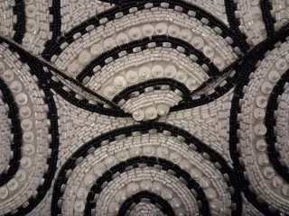 Bolso de fiesta lentejuelas negro y blanco