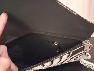 Bolso de fiesta lentejuelas negro y blanco