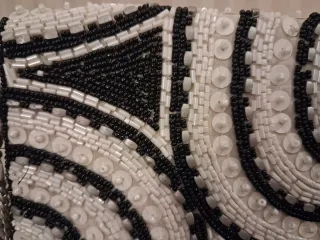 Bolso de fiesta lentejuelas negro y blanco