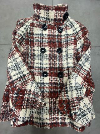 Abrigo cuadros multicolor