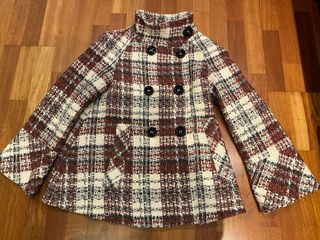 Abrigo cuadros multicolor