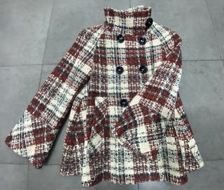 Abrigo cuadros multicolor