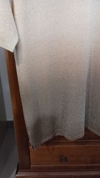 Maglia beige con glitter
