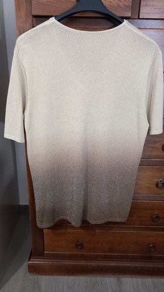 Maglia beige con glitter
