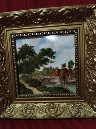 Quadri Decorativi in Ceramica Dorato