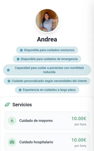 Servicio de cuidados