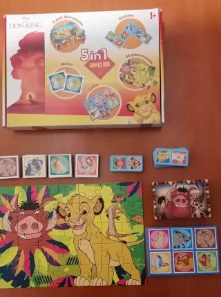 Caja de juegos 5 en 1 Disney El Rey León