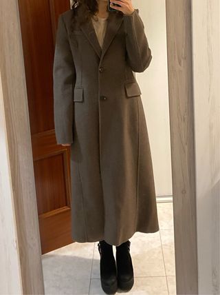 Abrigo largo Mango marrón