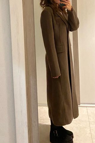 Abrigo largo Mango marrón