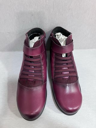 Botín Piel Burdeos Talla 37 nuevos
