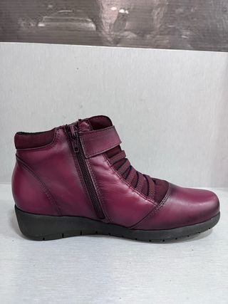 Botín Piel Burdeos Talla 37 nuevos