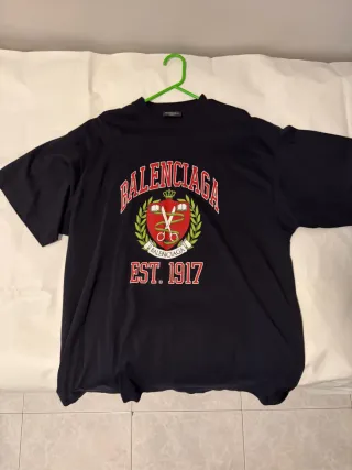 Camiseta Balenciaga, Color Azul Marino, Talla L