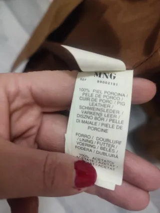 Abrigo largo marrón Mango