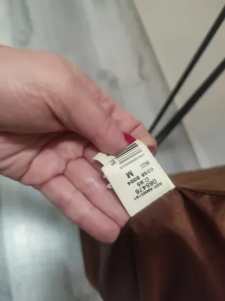 Abrigo largo marrón Mango