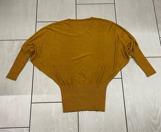 Pullover lana e cotone maniche pipistrello