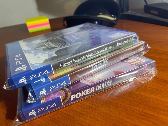 Lote 3 Juegos PS4: High Rise, Forestry, Poker Club
