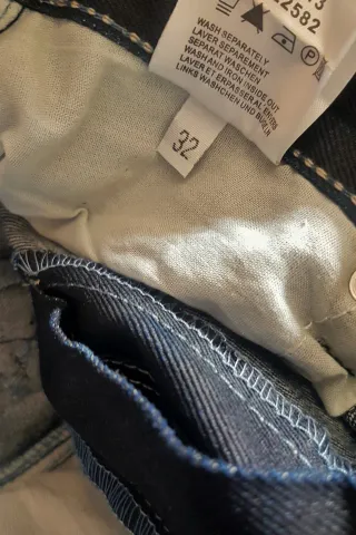 Pantalones G-Star Azules Costuras Blancas