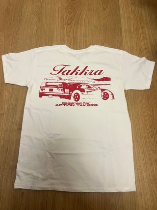 Camiseta Takkra Blanca Talla M Coche Deportivo