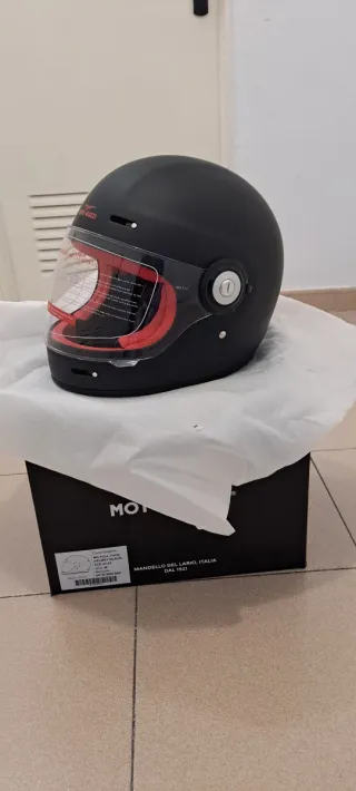 Casco Moto Guzzi Retro Negro Talla M