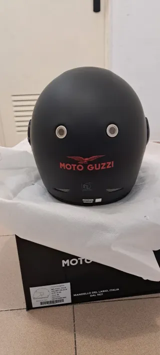Casco Moto Guzzi Retro Negro Talla M