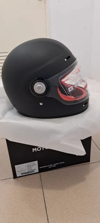 Casco Moto Guzzi Retro Negro Talla M