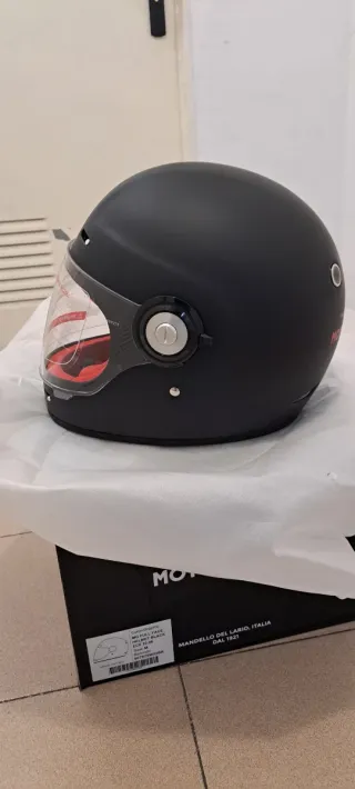 Casco Moto Guzzi Retro Negro Talla M