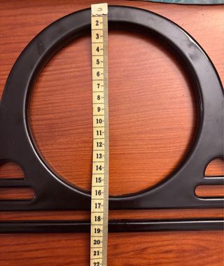 Asas redondas marrón chocolate para bolso